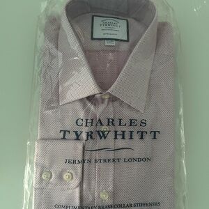 Charles Tyrwhitt Magenta Extra Slim Fit Egyptian Cotton Cube Weave Dress Shirt